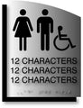 Custom ADA Sign  Curved Brushed Aluminum & Acrylic Backer - 8.5"x11" thumbnail