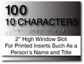 Custom Room Name ADA Sign - Window Insert - Brushed Aluminum - 8" x 6" thumbnail