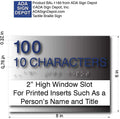 Custom Room Name ADA Sign - Window Insert - Brushed Aluminum - 8" x 6" thumbnail