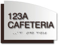 Custom Room Number and Name Sign Brushed Aluminum Wood - 8.5" x 5.5" thumbnail