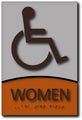 Wheelchair Accessible Women's Restroom ADA Sign - 6" x 9" thumbnail