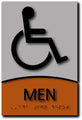 Wheelchair Accessible Men's Restroom ADA Sign - 6" x 9" thumbnail