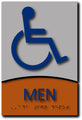 Wheelchair Accessible Men's Restroom ADA Sign - 6" x 9" thumbnail