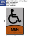 Wheelchair Accessible Men's Restroom ADA Sign - 6" x 9" thumbnail