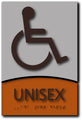 Wheelchair Accessible Unisex Restroom ADA Sign - 6" x 9" thumbnail