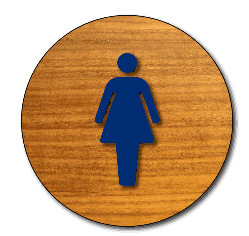 Wooden toilet door signs deals
