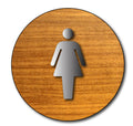 Womens Restroom Door ADA Signs - 12" x 12" Circle - Wood Laminate thumbnail