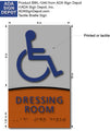 Modern Design Dressing or Fitting Room ADA Signs - 6" x 10" thumbnail