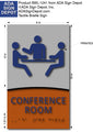 Modern Design Conference Room ADA Signs - 6" x 10" or 10" x 4" thumbnail