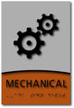 Modern Design Mechanical Room ADA Signs - 6" x 9" or 10" x4" thumbnail