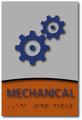 Modern Design Mechanical Room ADA Signs - 6" x 9" or 10" x4" thumbnail