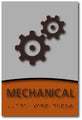 Modern Design Mechanical Room ADA Signs - 6" x 9" or 10" x4" thumbnail