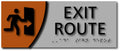 Modern Design Braille Exit Route ADA Signs - 10" x  4" thumbnail