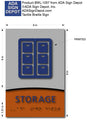 Modern Design Storage Room ADA Signs - 6" x 9" or 10" x4" thumbnail