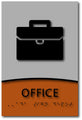 Modern Design Office Room Name ADA Signs - 6" x 9" or 10" x4" thumbnail