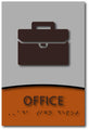 Modern Design Office Room Name ADA Signs - 6" x 9" or 10" x4" thumbnail