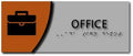 Modern Design Office Room Name ADA Signs - 6" x 9" or 10" x4" thumbnail