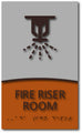 Modern Design Fire Riser Room ADA Signs - 6" x 10" or 10" x4" thumbnail