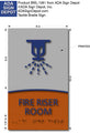 Modern Design Fire Riser Room ADA Signs - 6" x 10" or 10" x4" thumbnail