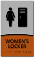 Modern Design Womens Locker Room ADA Signs - 6" x 10" thumbnail