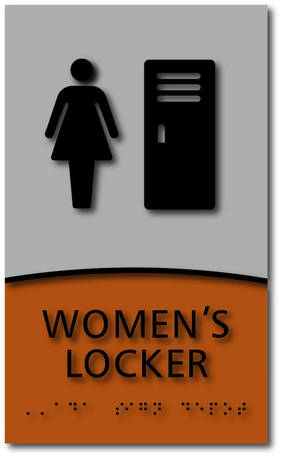 Modern Design ADA Compliant Women's Locker Room Signs