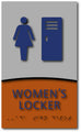 Modern Design Womens Locker Room ADA Signs - 6" x 10" thumbnail