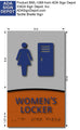 Modern Design Womens Locker Room ADA Signs - 6" x 10" thumbnail