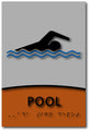 Modern Design Swimming Pool ADA Signs - 6" x 9" thumbnail