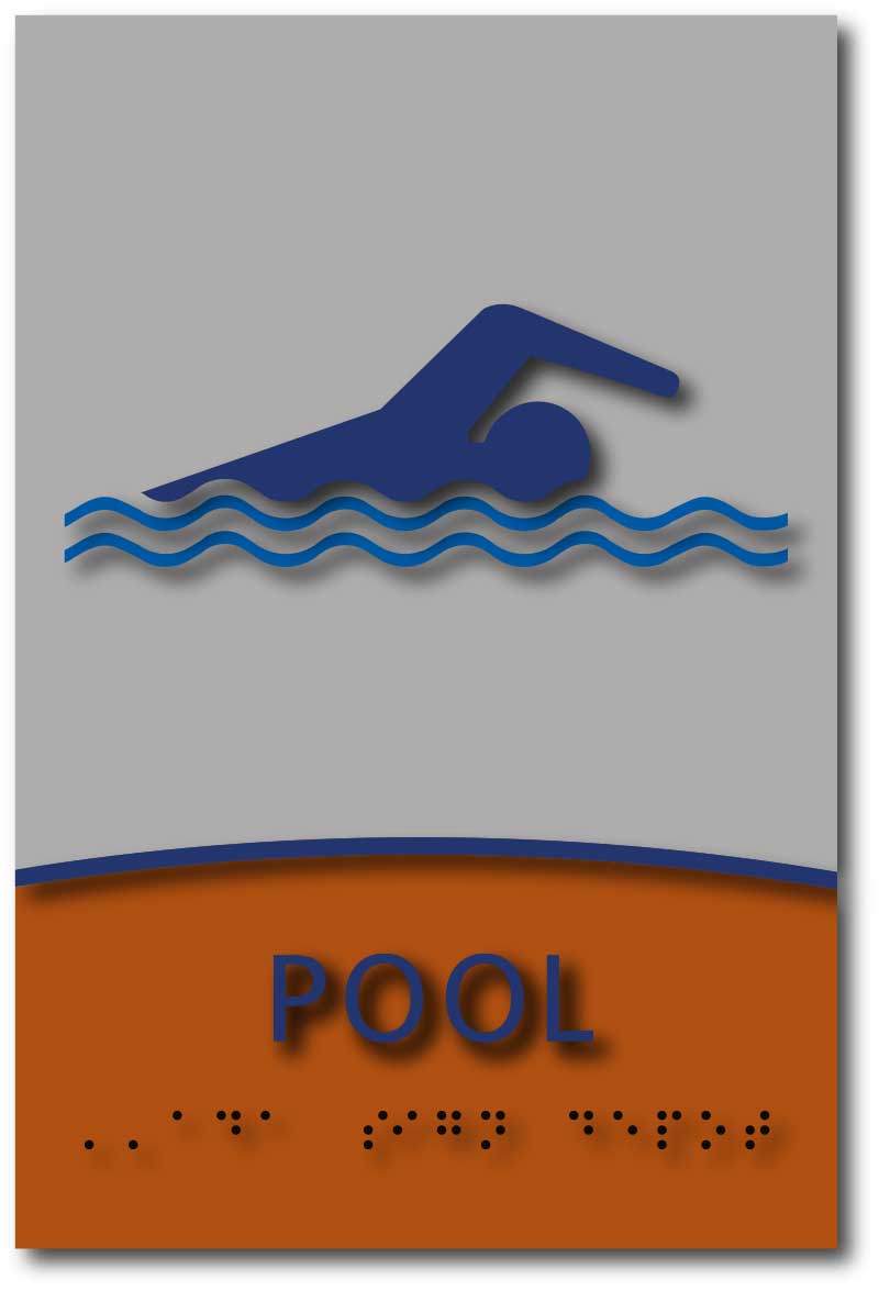 Modern Design Swimming Pool ADA Signs – ADA Sign Depot