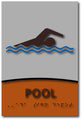 Modern Design Swimming Pool ADA Signs - 6" x 9" thumbnail