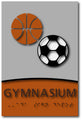 Modern Design Gymnasium ADA Signs - 6" x 9" thumbnail