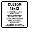Custom Parking Lot Signs - 12" x 12" - Heavy-Gauge Reflective Aluminum thumbnail