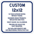 Custom Parking Lot Signs - 12" x 12" - Heavy-Gauge Reflective Aluminum thumbnail