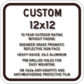 Custom Parking Lot Signs - 12" x 12" - Heavy-Gauge Reflective Aluminum thumbnail