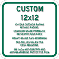 Custom Parking Lot Signs - 12" x 12" - Heavy-Gauge Reflective Aluminum thumbnail