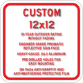 Custom Parking Lot Signs - 12" x 12" - Heavy-Gauge Reflective Aluminum thumbnail