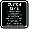 Custom Parking Lot Signs - 12" x 12" - Heavy-Gauge Reflective Aluminum thumbnail