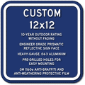 Custom Parking Lot Signs - 12" x 12" - Heavy-Gauge Reflective Aluminum thumbnail
