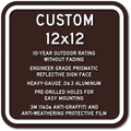 Custom Parking Lot Signs - 12" x 12" - Heavy-Gauge Reflective Aluminum thumbnail