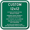 Custom Parking Lot Signs - 12" x 12" - Heavy-Gauge Reflective Aluminum thumbnail