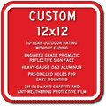 Custom Parking Lot Signs - 12" x 12" - Heavy-Gauge Reflective Aluminum thumbnail