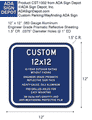 Custom Parking Lot Signs - 12" x 12" - Heavy-Gauge Reflective Aluminum thumbnail