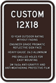 Custom Parking Signs - 12" x 18" - Heavy-Gauge Reflective Aluminum thumbnail