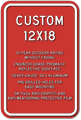 Custom Parking Signs - 12" x 18" - Heavy-Gauge Reflective Aluminum thumbnail