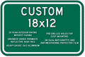 Custom Signs - 18" x 12" - Heavy-Gauge Reflective Aluminum thumbnail