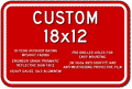 Custom Signs - 18" x 12" - Heavy-Gauge Reflective Aluminum thumbnail