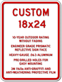 Custom Parking Signs - 18" x 24" - Heavy-Gauge Reflective Aluminum thumbnail