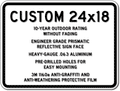 Custom Parking Signs - 24" x 18" - Heavy-Gauge Reflective Aluminum thumbnail