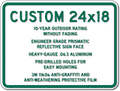 Custom Parking Signs - 24" x 18" - Heavy-Gauge Reflective Aluminum thumbnail