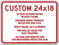 Custom Parking Signs - 24" x 18" - Heavy-Gauge Reflective Aluminum thumbnail